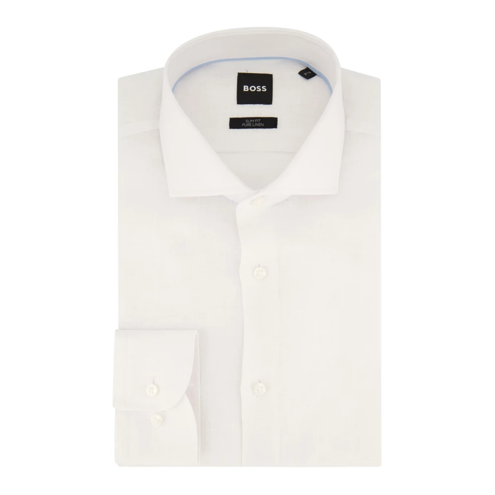 Hugo Boss Wit Business Overhemd Slim Fit White Heren