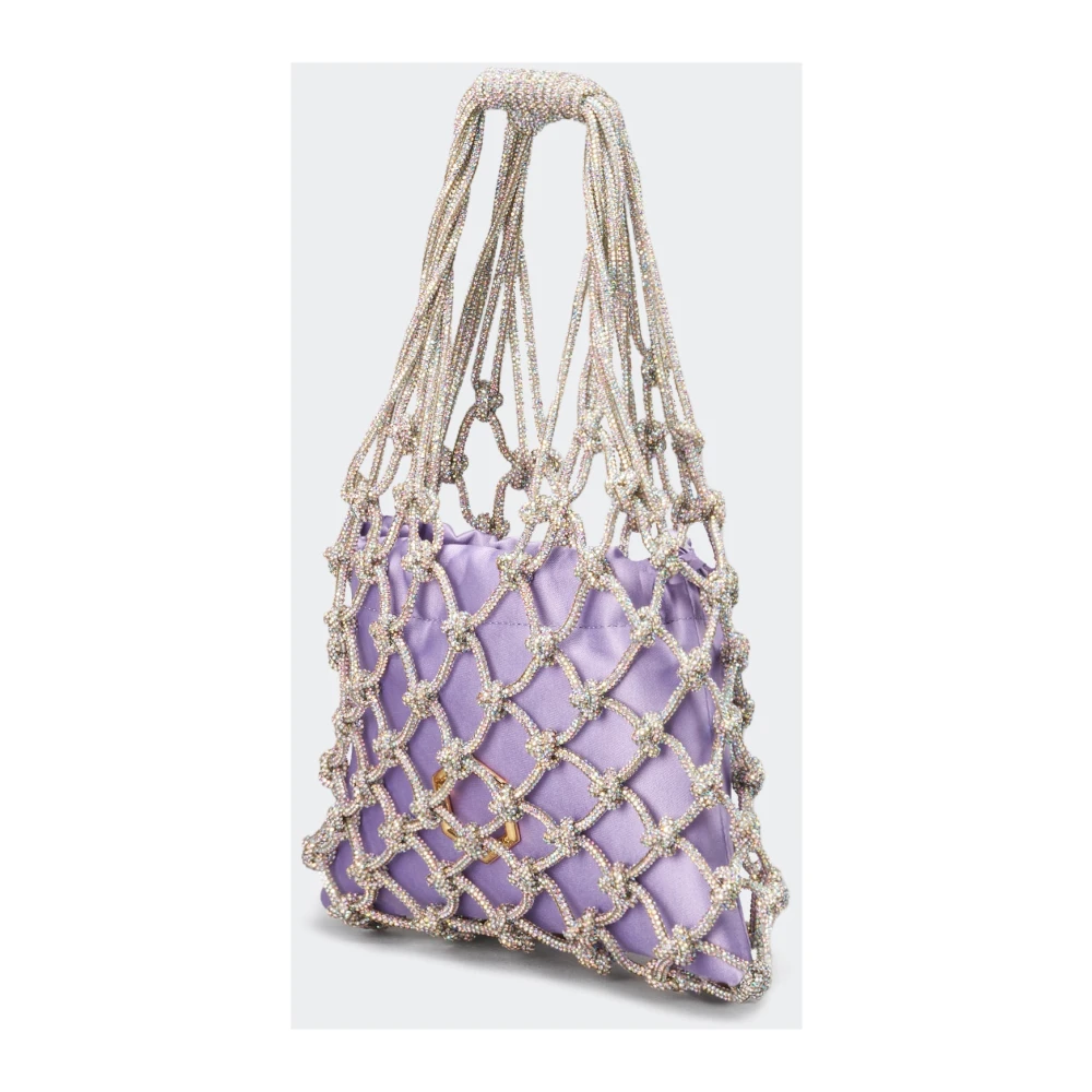 Hibourama Carrie Crystal Mesh Mini Tas Purple Dames