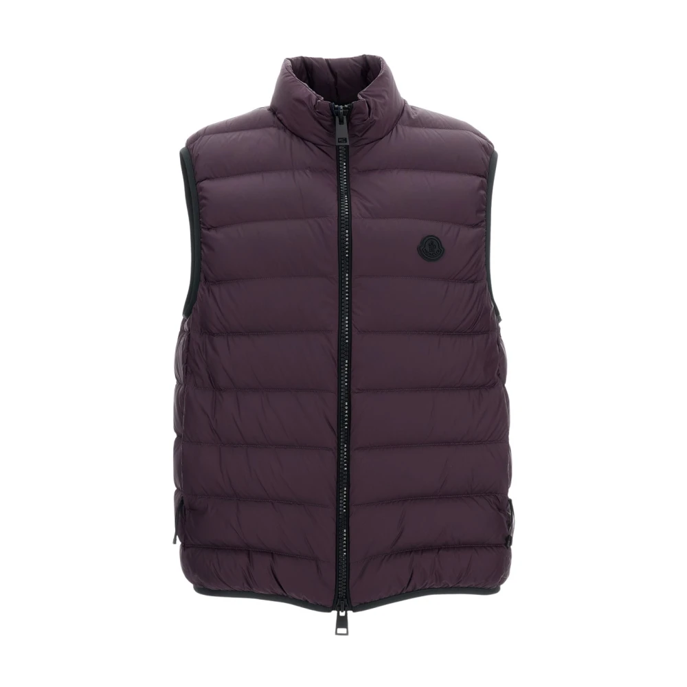Moncler Purple Waistcoats, Male, S, Deneb Down Gilet
