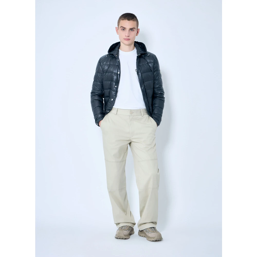 Moncler Gewatteerde Hooded Donsjas Black Heren