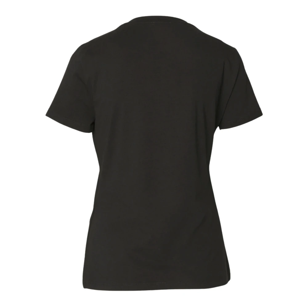 Liu Jo Zwart T-shirt met decoratieve borduurwerk Black Heren