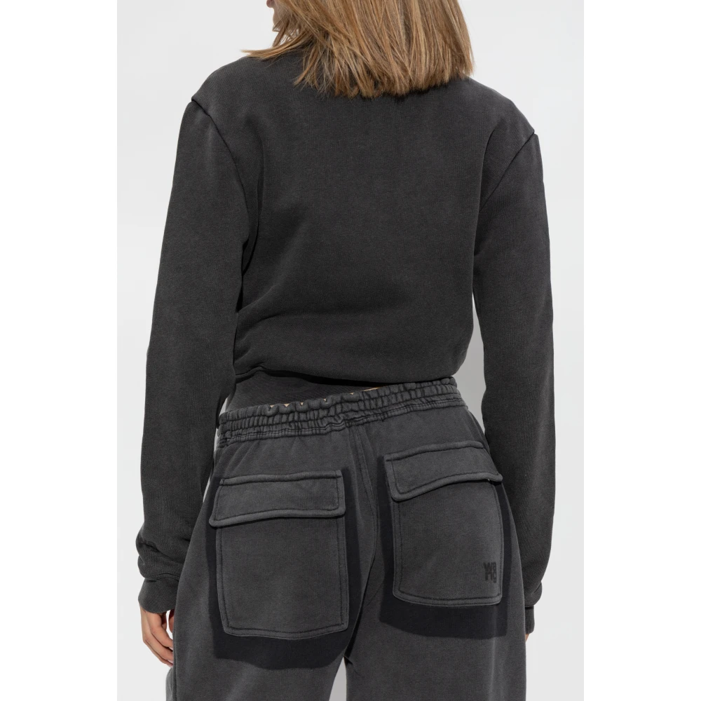 T by Alexander Wang Sweatshirt met vintage-effect Gray Dames