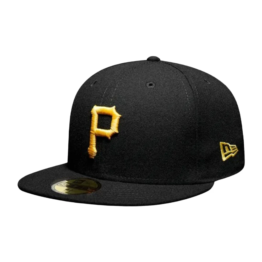 New era Zwarte Pittsburgh Pirates Logo Hoed Black Unisex