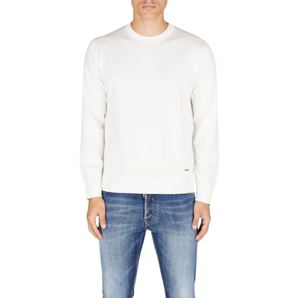 Dsquared2 Ronde Hals Jersey met Lange Mouwen White Heren