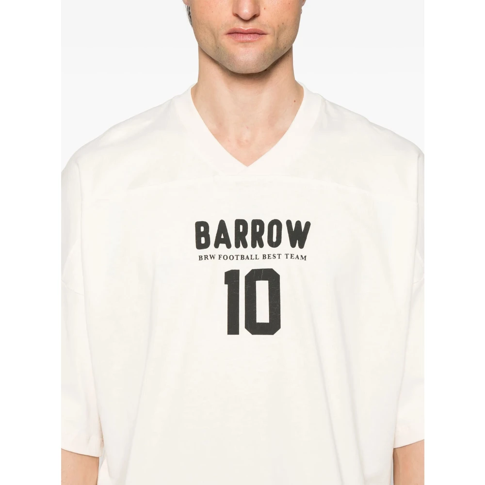 Barrow Witte Basic T-shirt White Heren