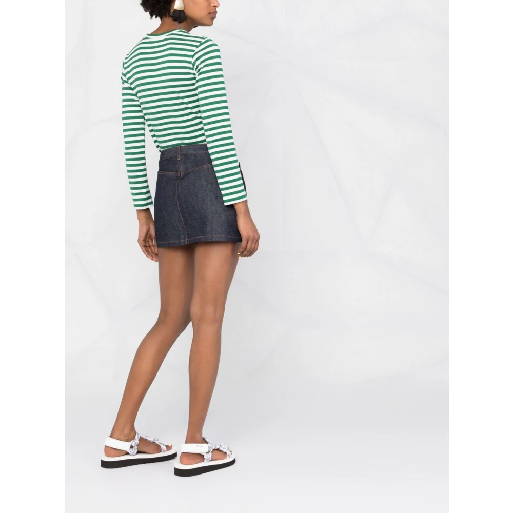 A.p.c. Blauwe Denim Rok met Ritssluiting Blue Dames