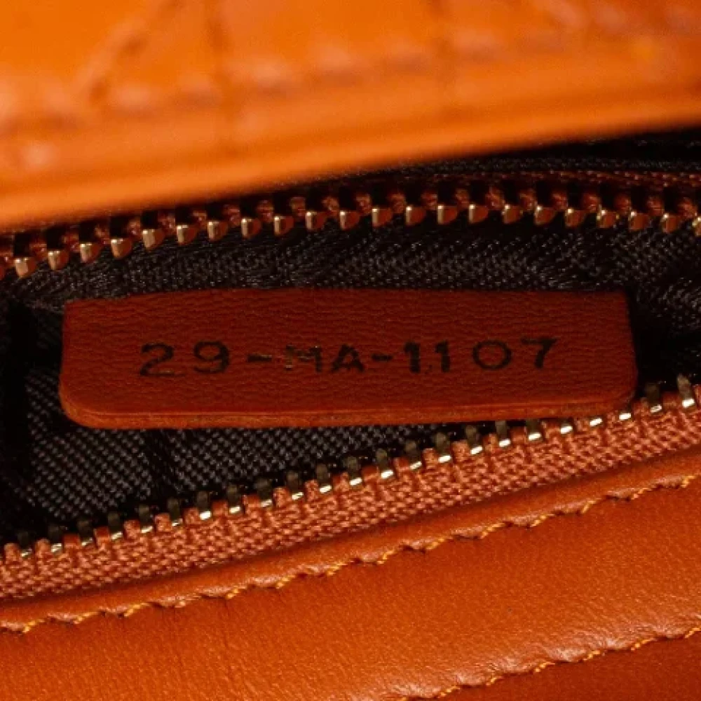 Dior Vintage Pre-owned Leather dior-bags Orange Dames