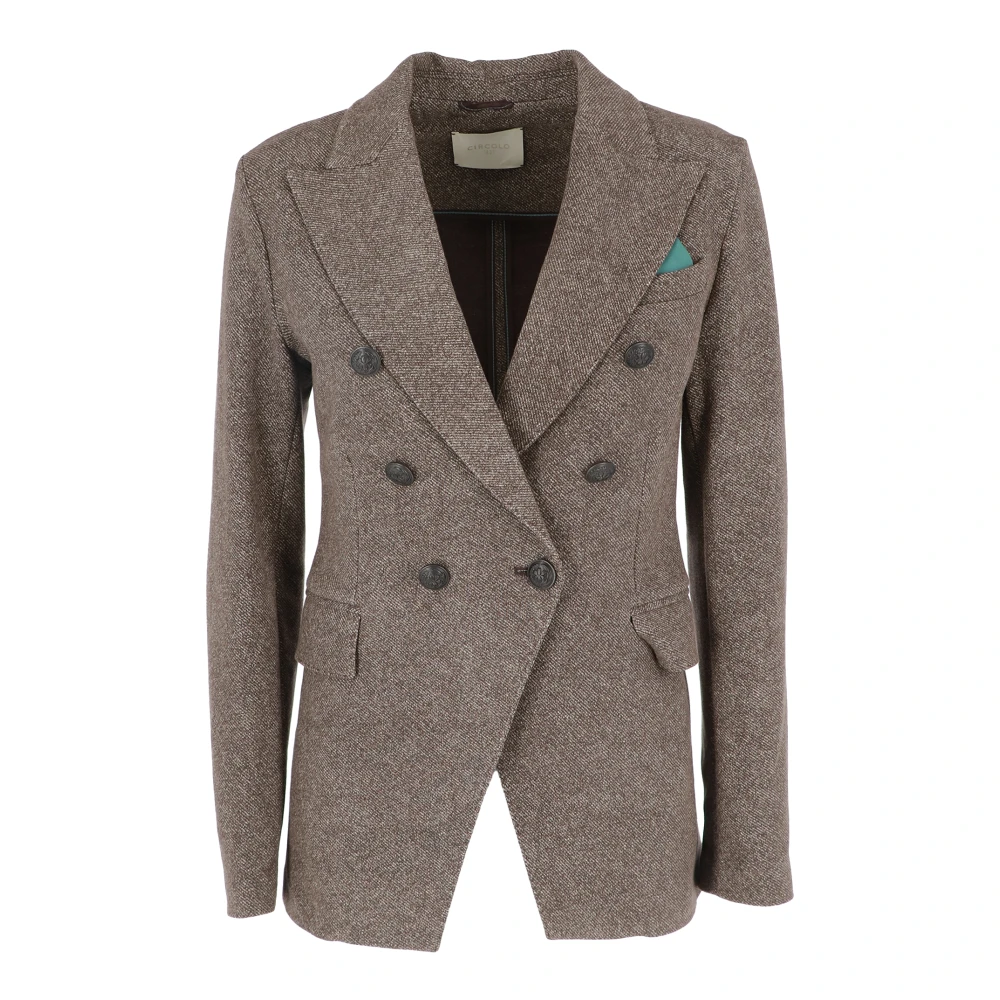 Circolo 1901 Stijlvolle Double-Breasted Jas Beige Dames