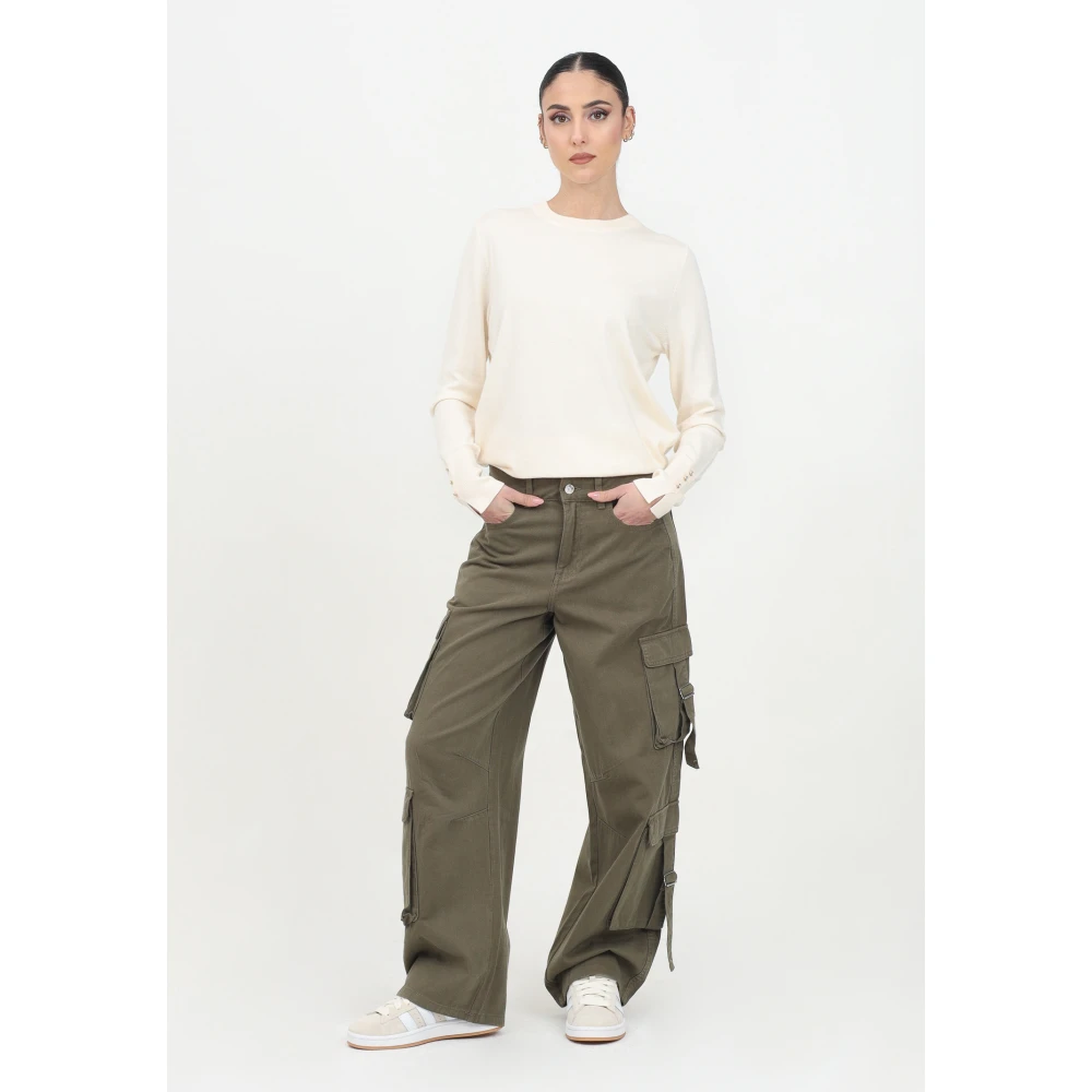 Only Cargo Jeans in Camo Groen Green Dames