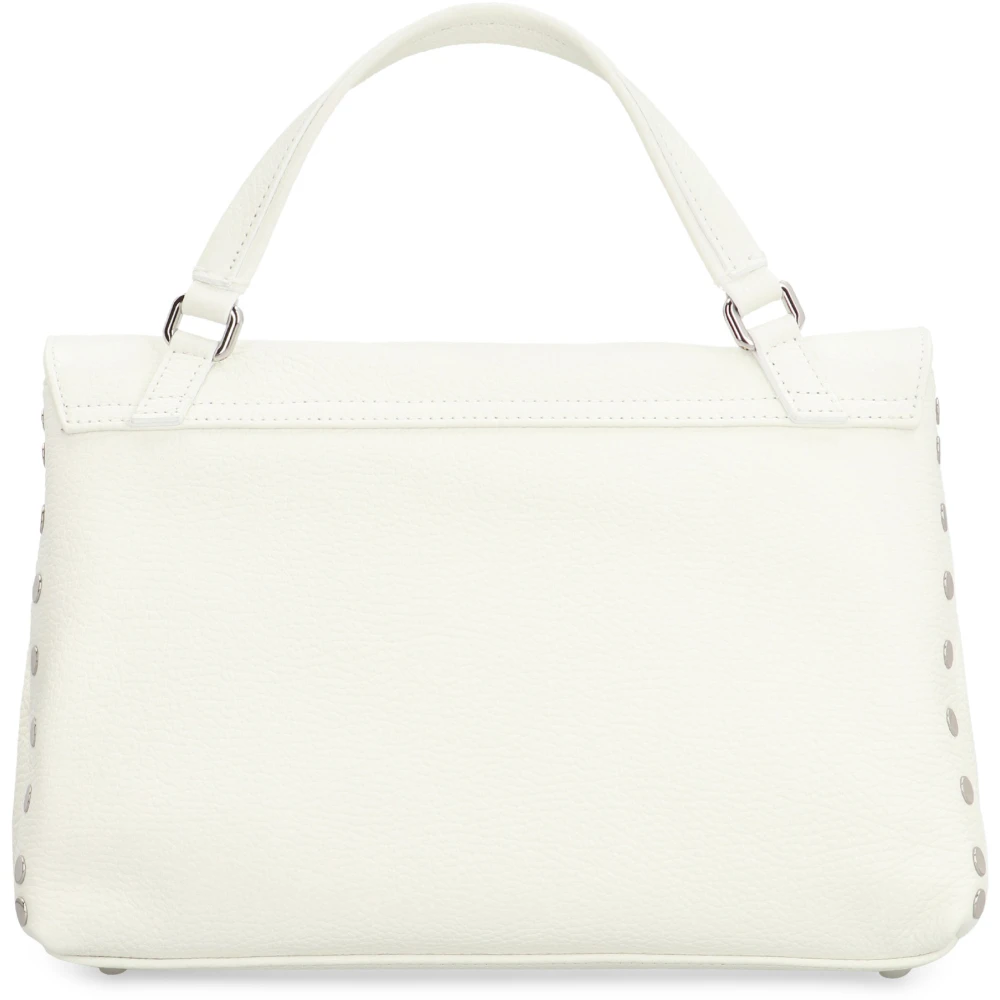 Zanellato Leren handtas met draaislot sluiting White Dames