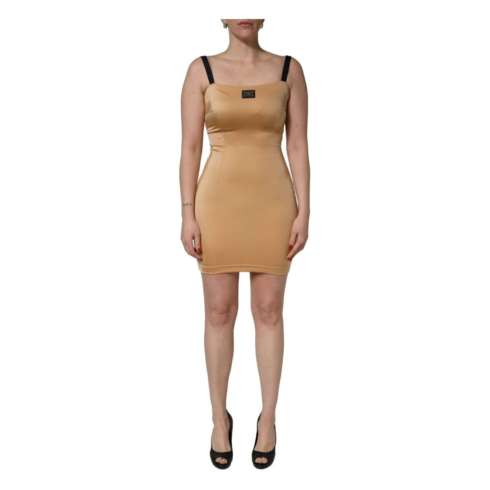 Dolce & Gabbana Women's Brown Short Dresses, S, Sleeveless Mini Dress