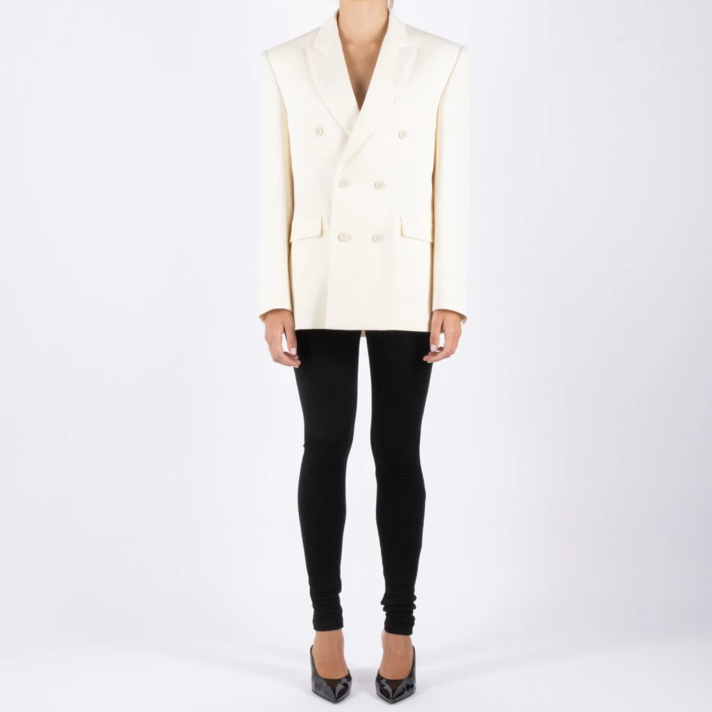 Wardrobe.nyc Witte Wollen Blazer White Dames