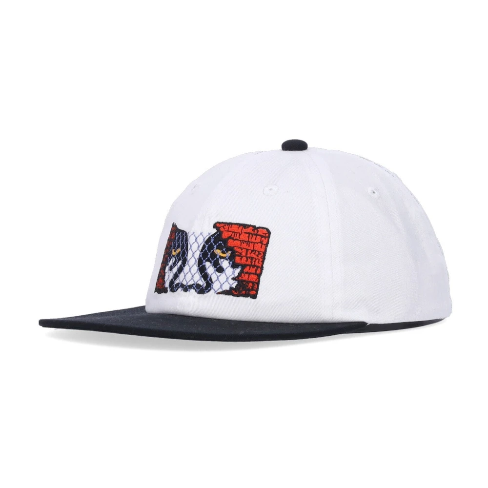 Obey Platte klep snapback pet Wit Multi White Heren