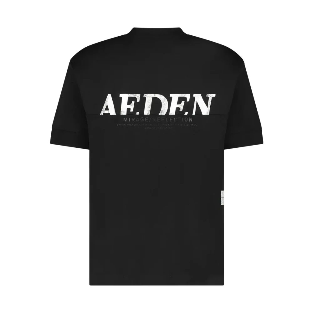 Aeden Zwarte Tee met Dan Stijl Black Heren