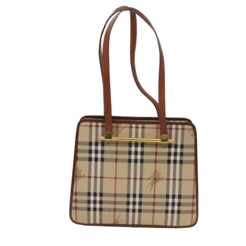 Burberry Vintage Pre-owned Leather shoulder-bags Beige Dames