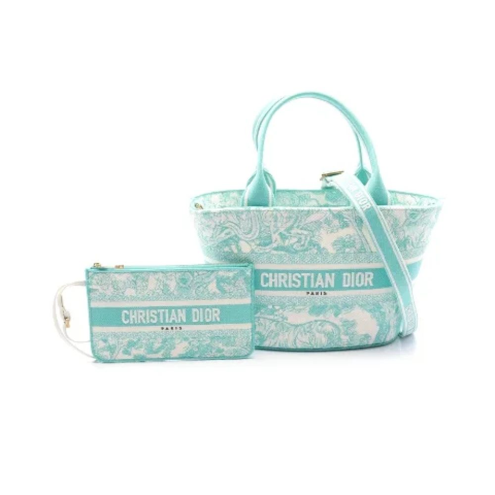 Dior Vintage Pre-owned Canvas totes Green Dames