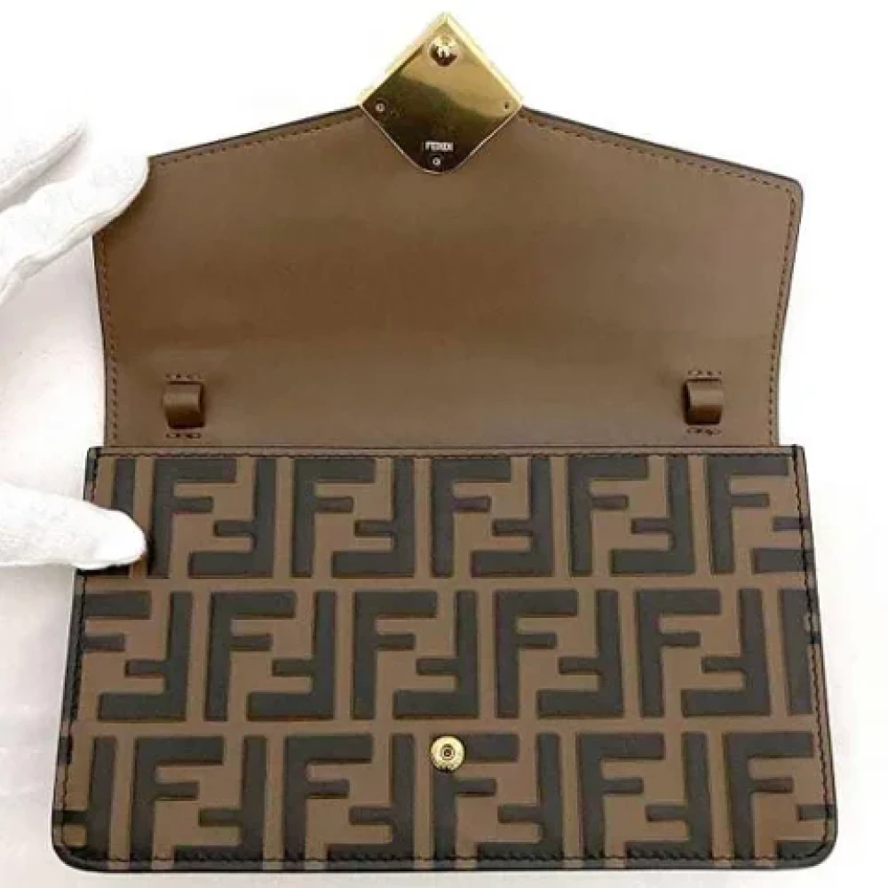 Fendi Vintage Pre-owned Leather shoulder-bags Brown Dames