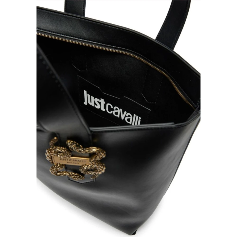 Just Cavalli Iconische Slangenprint Dames Tas Collectie Black Dames