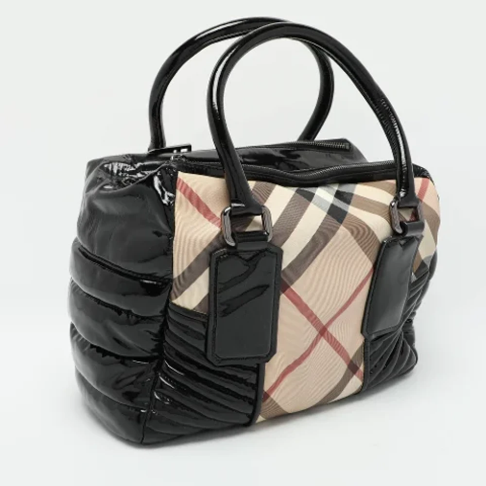 Burberry Vintage Pre-owned Leather handbags Beige Dames
