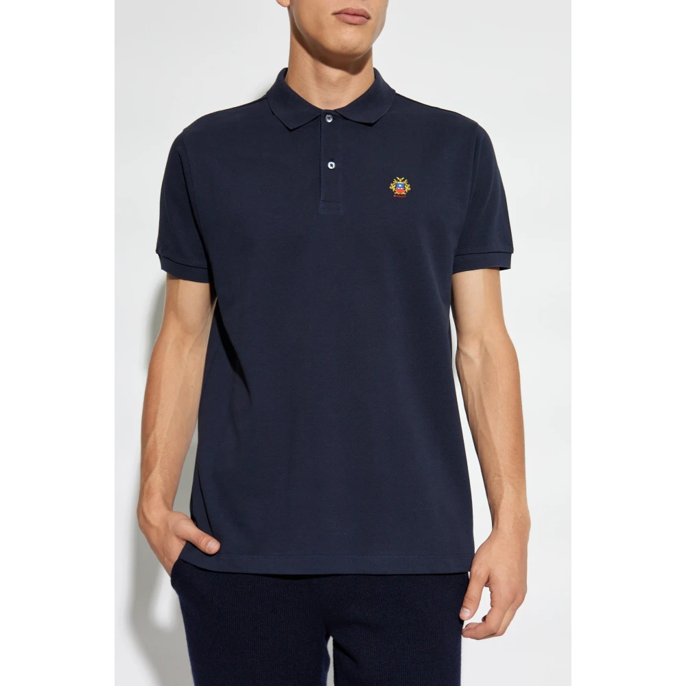 Bally Polo met logo Blue Heren
