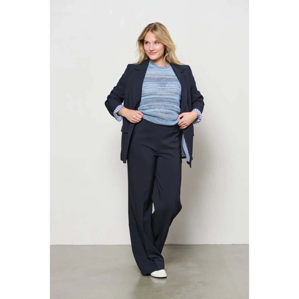 &Co Woman Trui met ronde hals Blue Dames