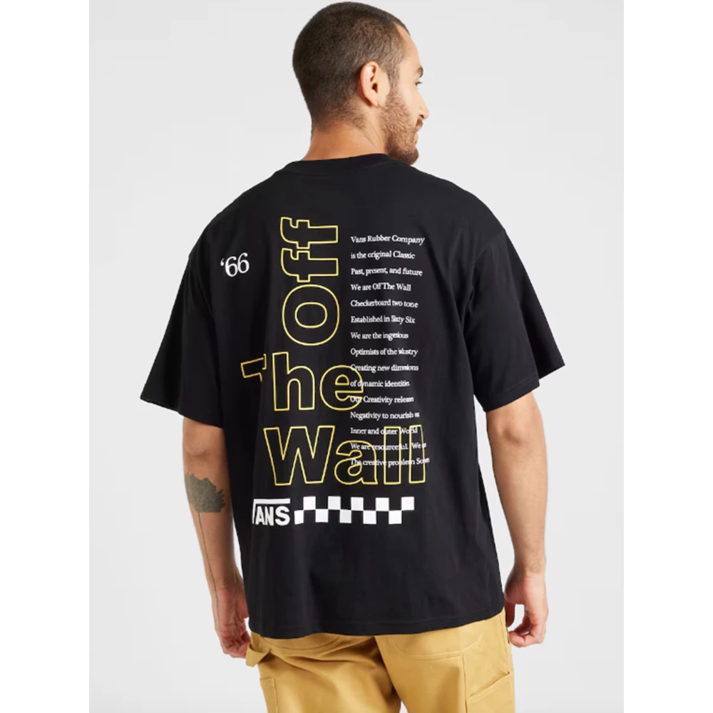 Vans Posted T-shirt in zwart Black Heren