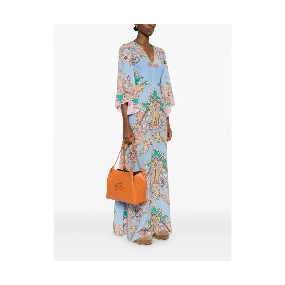 ETRO Sinaasappel Kreeftklauw Gevlochten Bovenhandvatten Orange Dames