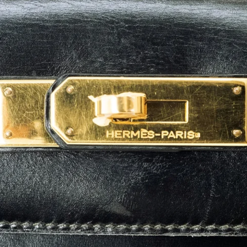 Hermès Vintage Pre-owned Leather handbags Black Dames
