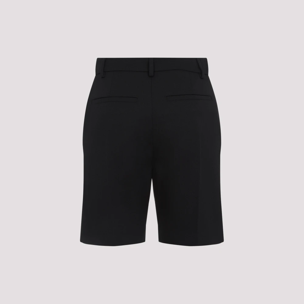 Valentino Zwarte wollen shorts voor vrouwen Black Dames
