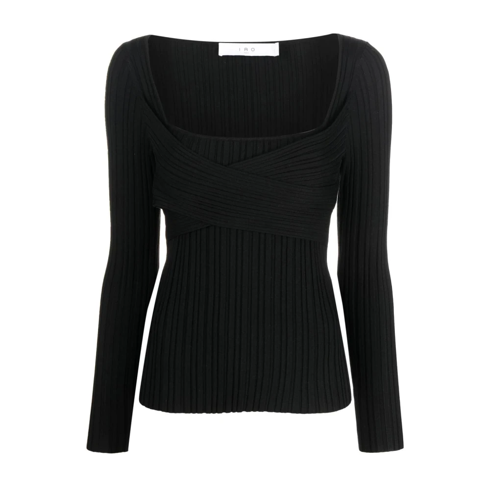 IRO Zwarte Zijden Casual Sweater Black Dames