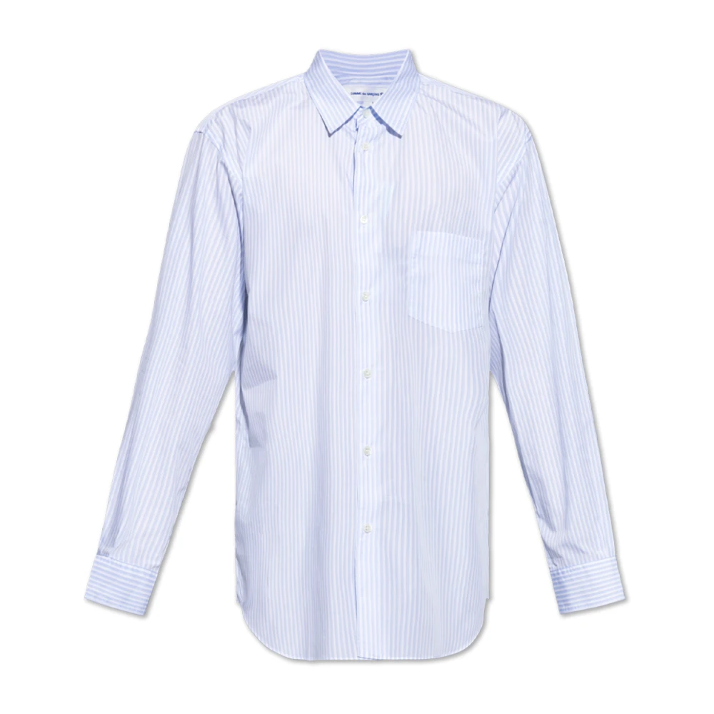 Comme des Garçons Shirt met streepmotief Blue Heren