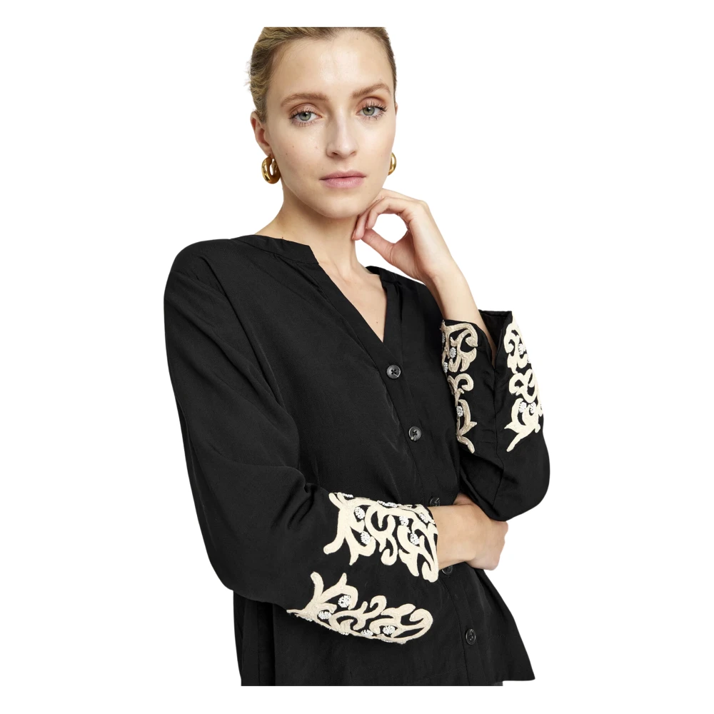 Gustav Naja Zwarte Blouses Black Dames