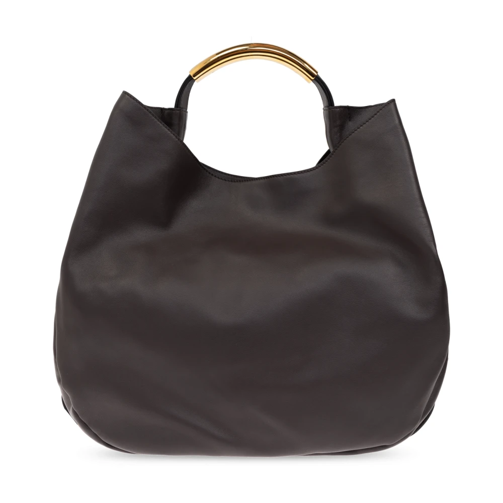 Moschino Leren shopper tas Brown Dames