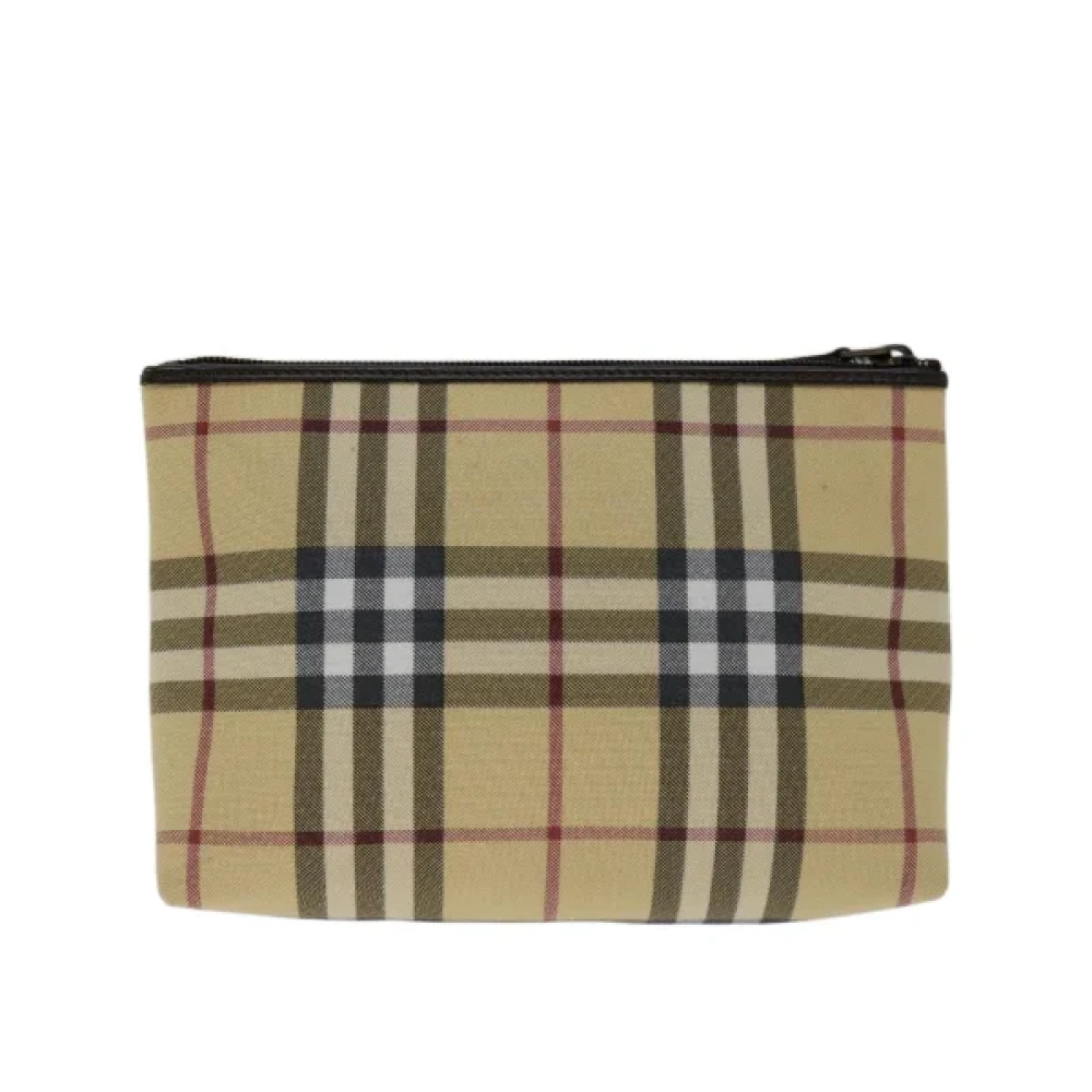 Burberry Vintage Pre-owned Canvas pouches Beige Dames