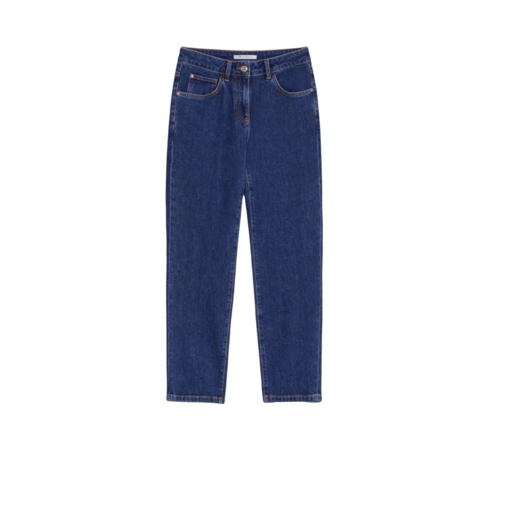 Pennyblack Katoenen Broek Grijs Label Blue Dames