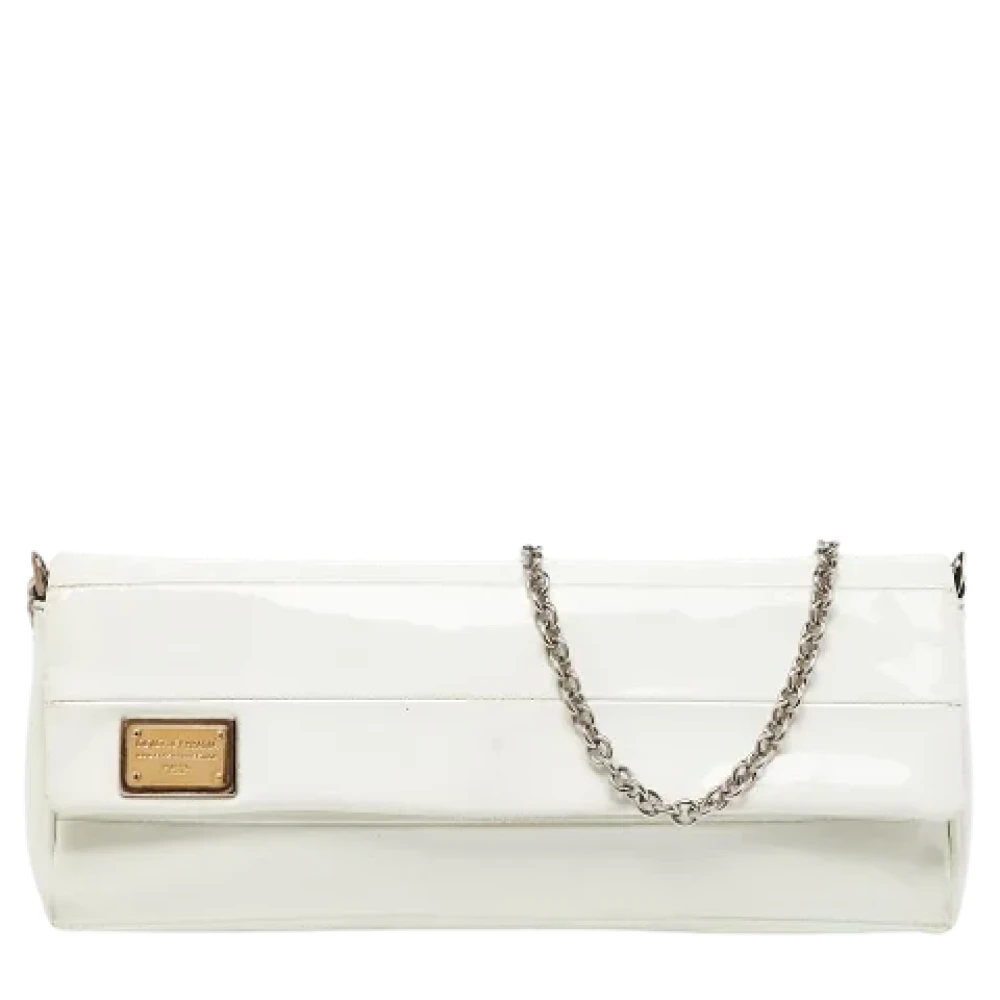 Dolce & Gabbana Pre-owned Leather clutches White Dames