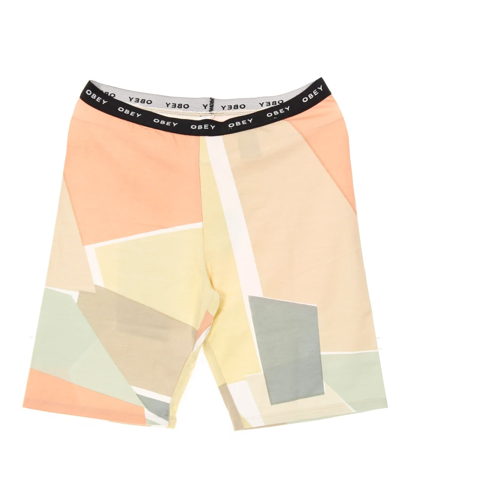 Obey Peach Multi High Waisted Fietsbroek Multicolor Dames