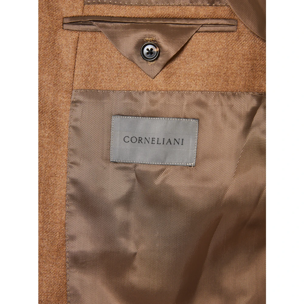 Corneliani Wol Kasjmier Jas Drop 7 Beige Heren