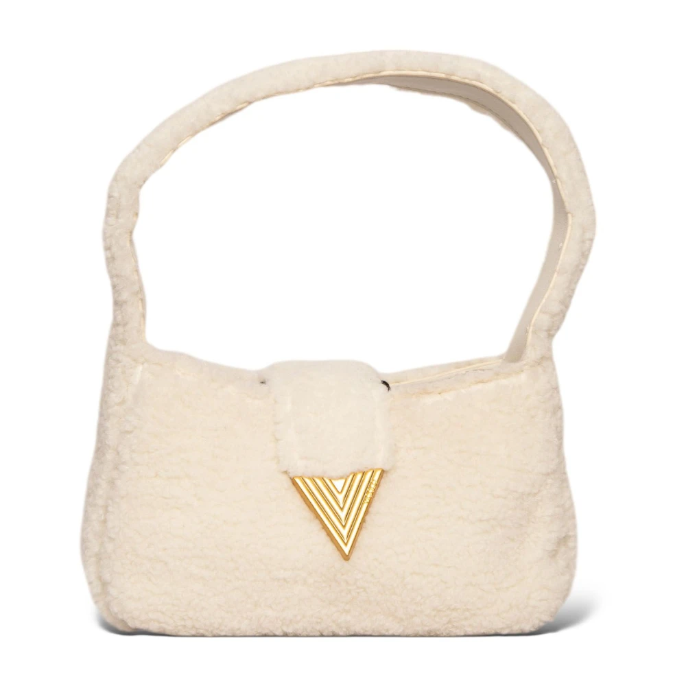 ViCOLO Eco-Fur Handtas in Bianco Beige Dames