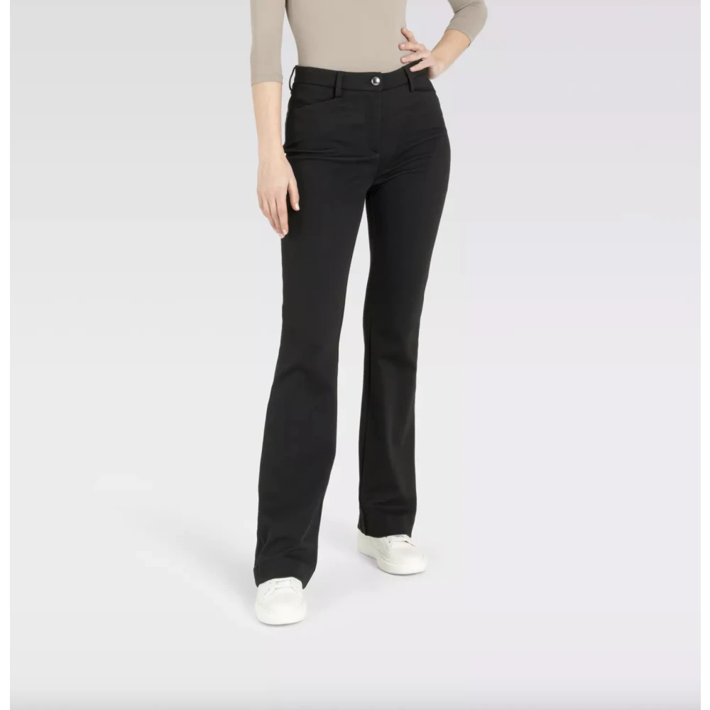 MAC Zwarte Bella Bootcut Broek Black Dames