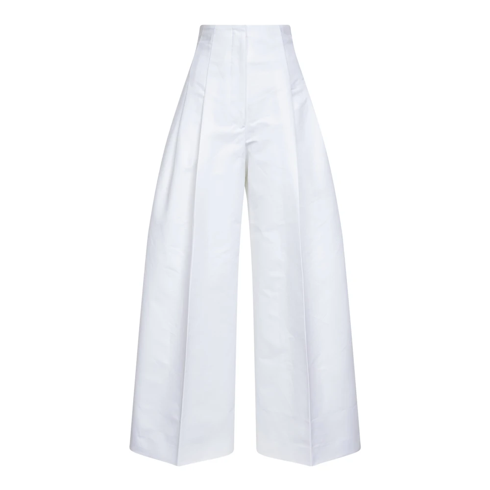 Jacquemus White Wide Trousers - Female - Wide Trousers - 2XS - Trousers