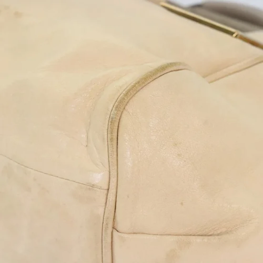 Chloé Pre-owned Leather handbags Beige Dames