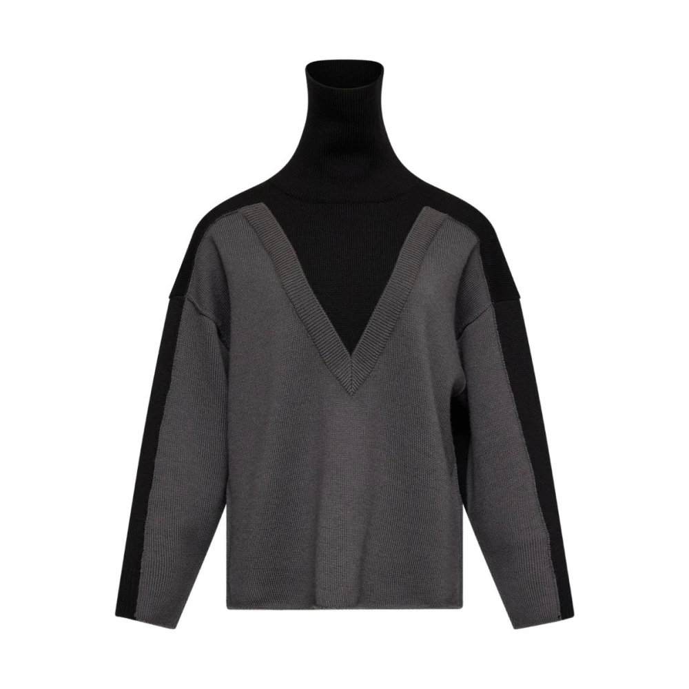 Mm6 Maison Margiela Multicolor Turtleneck Jumper - Female - Turtlenecks - S - Knitwear