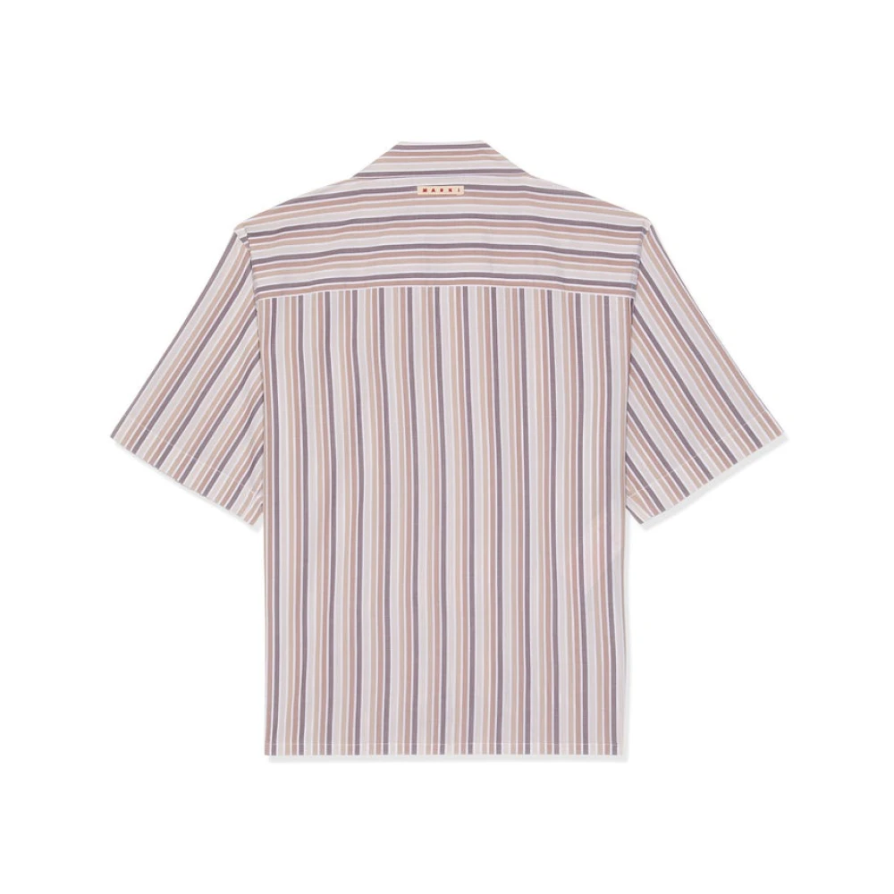 Marni Beige Korte Mouw Shirt Beige Heren