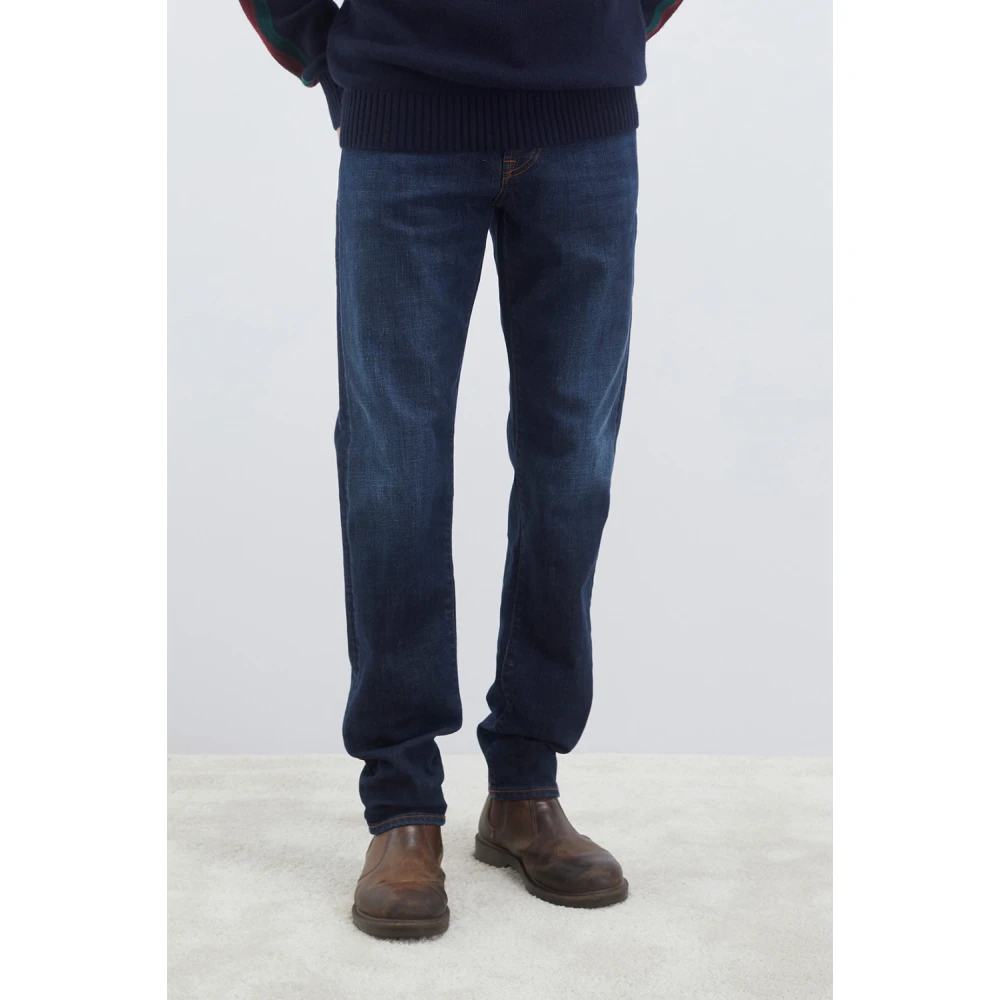 Roy Roger's Donkere wassing slim fit denim jeans Blue Heren