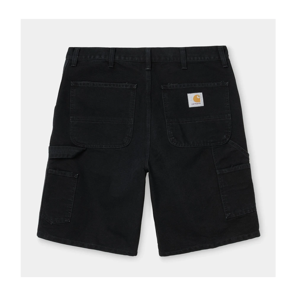 Carhartt WIP Zwarte Canvas Single Knee Shorts Black Heren