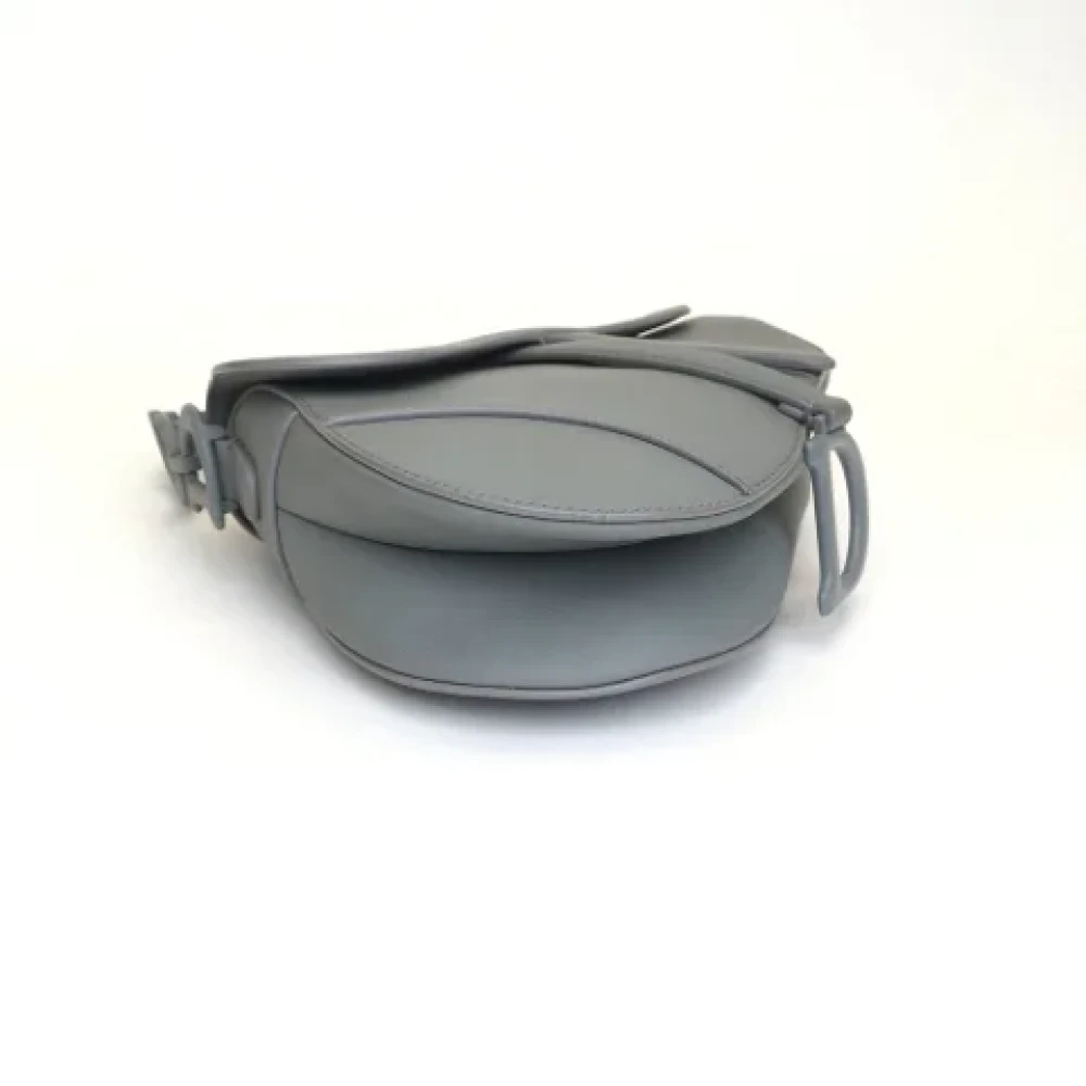 Dior Vintage Pre-owned Leather dior-bags Gray Dames