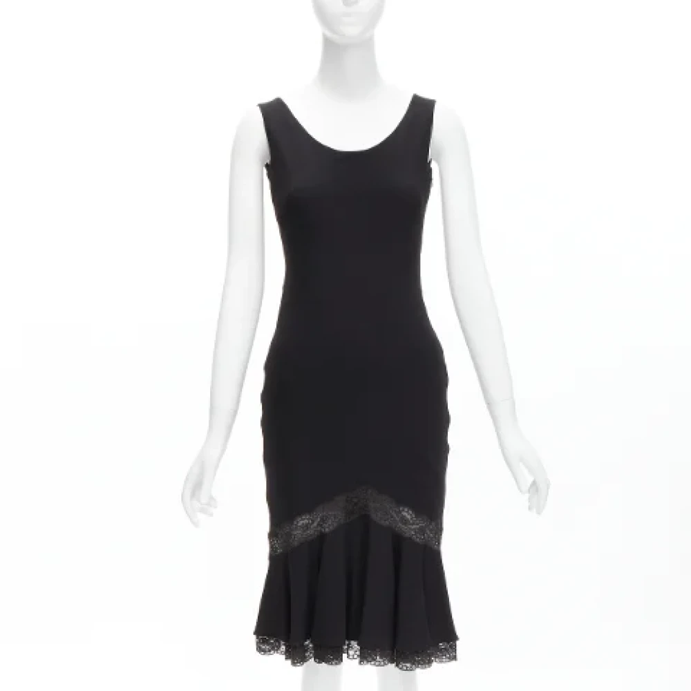 Dior Vintage Pre-owned Silk dresses Black Dames