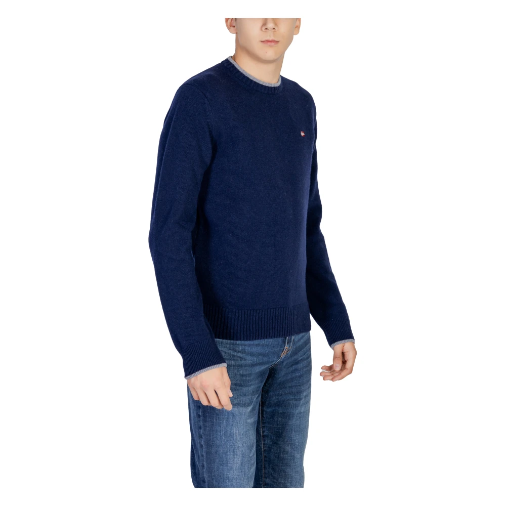 Napapijri Mannen Gebreide Kleding Collectie voor Herfst Winter Blue Heren