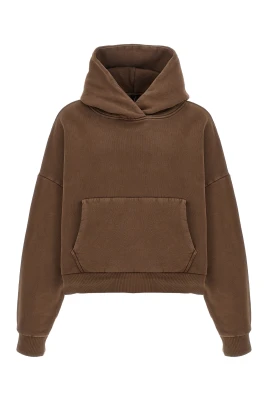 Cropped Cotton Hoodie